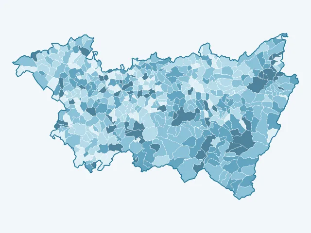 Carte du vote Jean-Luc Mélenchon dans les Vosges (88)