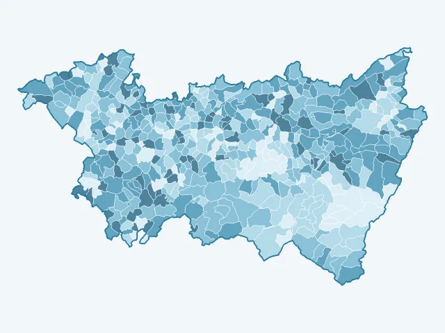 Carte du vote Marine Le Pen dans les Vosges (88)