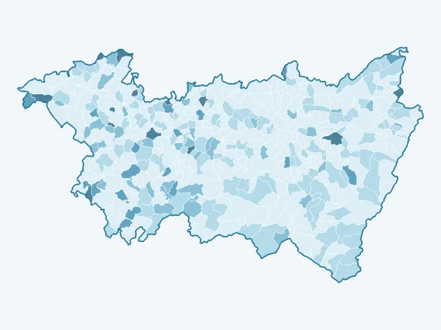 Carte du vote Nathalie Arthaud dans les Vosges (88)