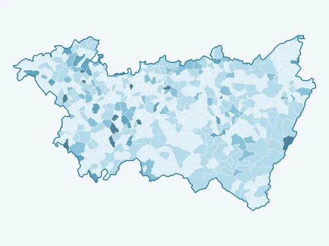 Carte du vote Philippe Poutou dans les Vosges (88)