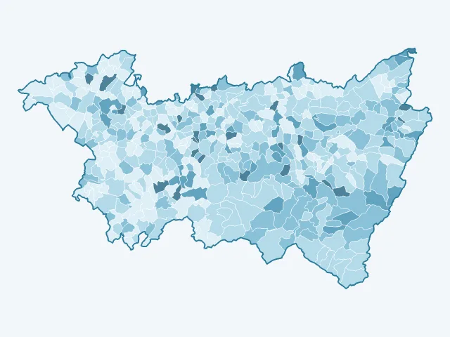 Carte du vote Yannick Jadot dans les Vosges (88)