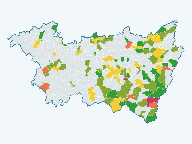 Carte du sentiment de sécurité dans les Vosges (88)