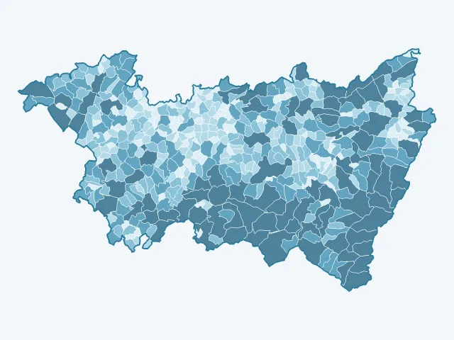 Carte de la superficie dans les Vosges (88)