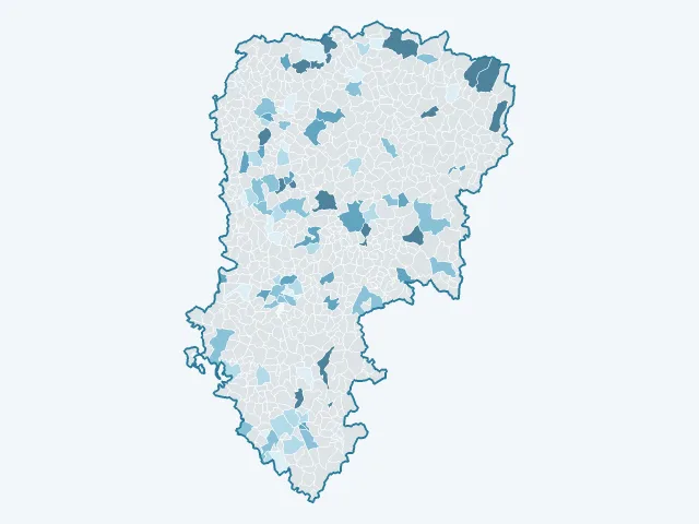 Carte de l'évolution des prix immobiliers dans l'Aisne (02)