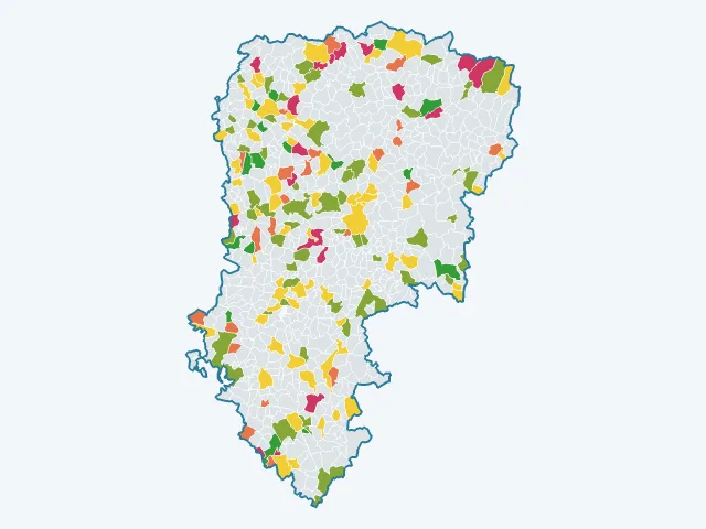 Carte de la satisfaction des habitants dans l'Aisne (02)