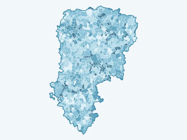 Carte du vote Emmanuel Macron dans l'Aisne (02)