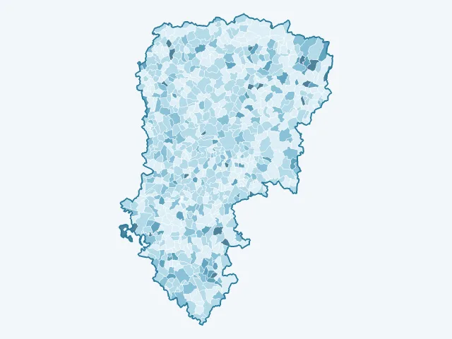 Carte du vote Fabien Roussel dans l'Aisne (02)