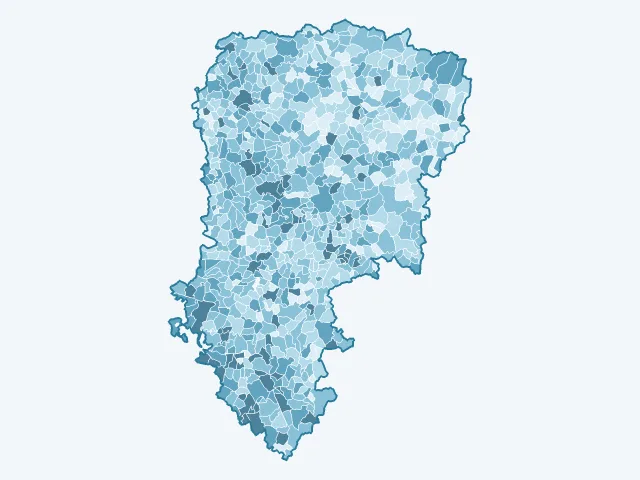 Carte du vote Jean-Luc Mélenchon dans l'Aisne (02)