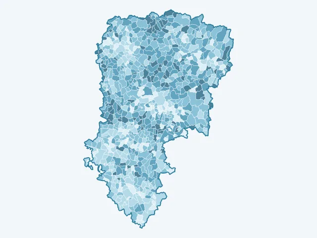 Carte du vote Marine Le Pen dans l'Aisne (02)