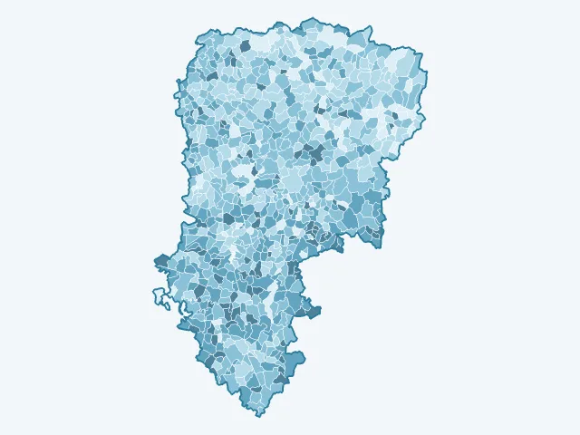 Carte de la population active dans l'Aisne (02)