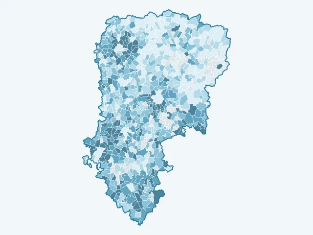 Carte du revenu moyen dans l'Aisne (02)