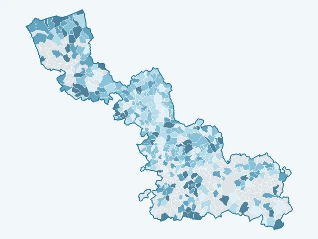 Carte de l'évolution des prix immobiliers dans le Nord (59)