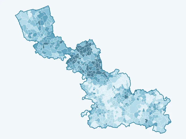 Carte du vote Emmanuel Macron dans le Nord (59)