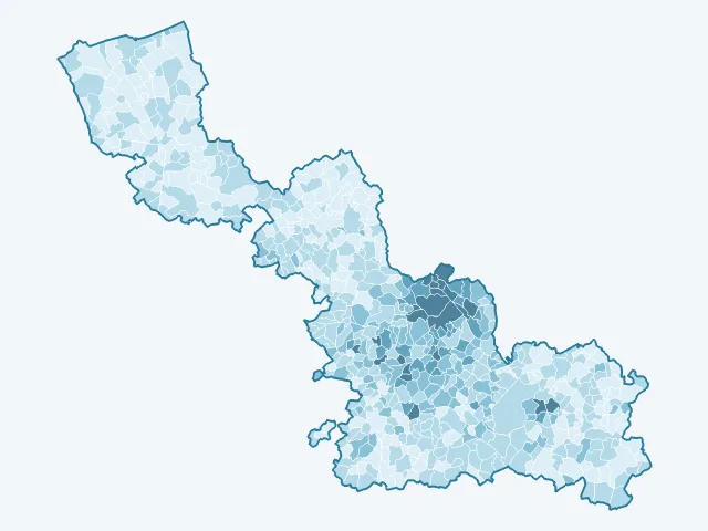Carte du vote Fabien Roussel dans le Nord (59)