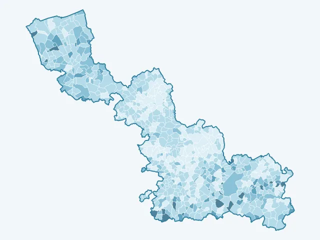 Carte du vote Jean Lassalle dans le Nord (59)