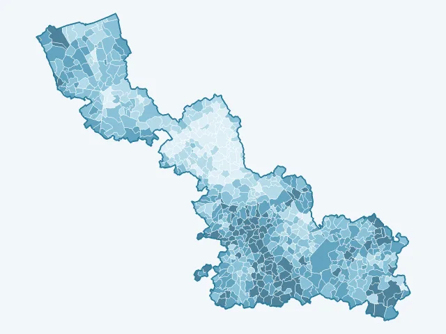 Carte du vote Marine Le Pen dans le Nord (59)