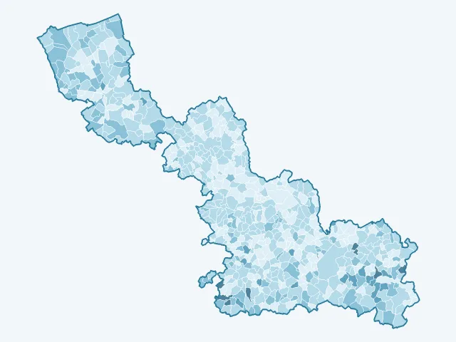 Carte du vote Nathalie Arthaud dans le Nord (59)