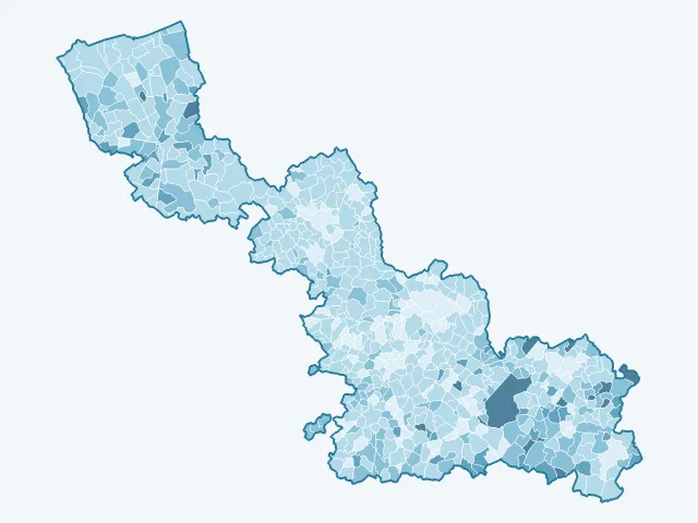 Carte du vote Nicolas Dupont-Aignan dans le Nord (59)