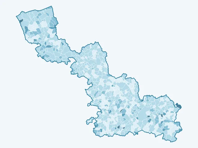 Carte du vote Philippe Poutou dans le Nord (59)