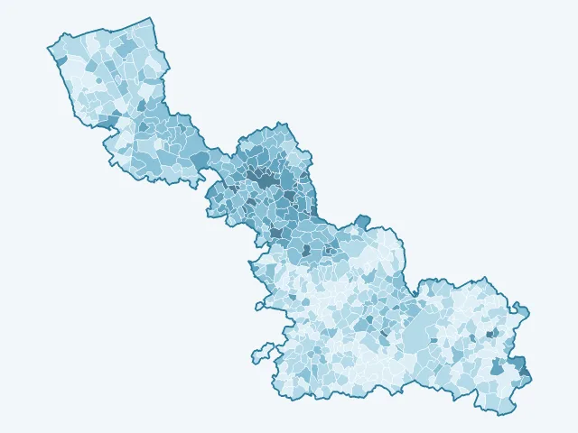 Carte du vote Yannick Jadot dans le Nord (59)