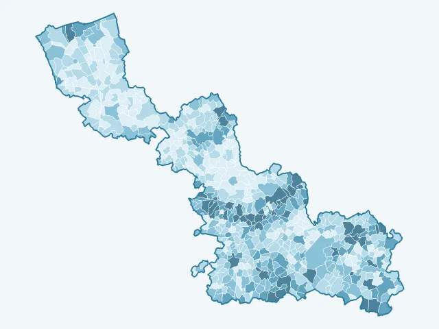 Carte du taux de chômage dans le Nord (59)