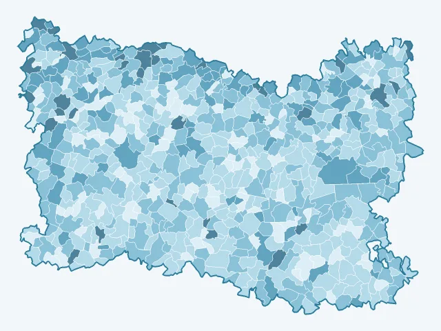 Carte des logements vacants dans l'Oise (60)