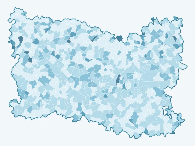Carte du vote Anne Hidalgo dans l'Oise (60)