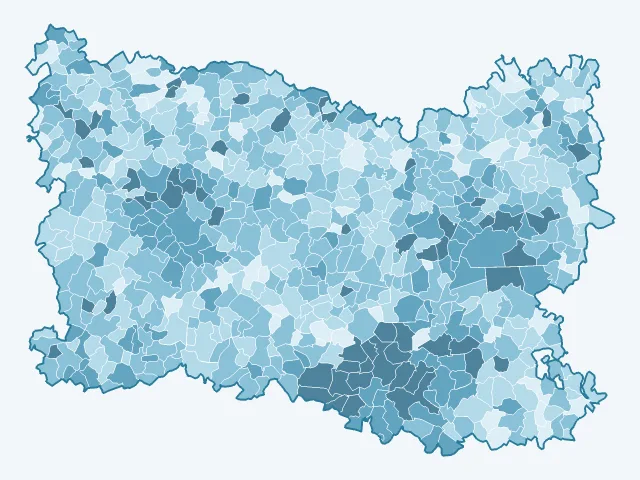 Carte du vote Emmanuel Macron dans l'Oise (60)
