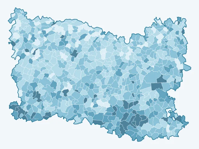Carte du vote Éric Zemmour dans l'Oise (60)