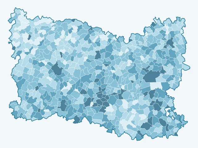 Carte du vote Jean-Luc Mélenchon dans l'Oise (60)