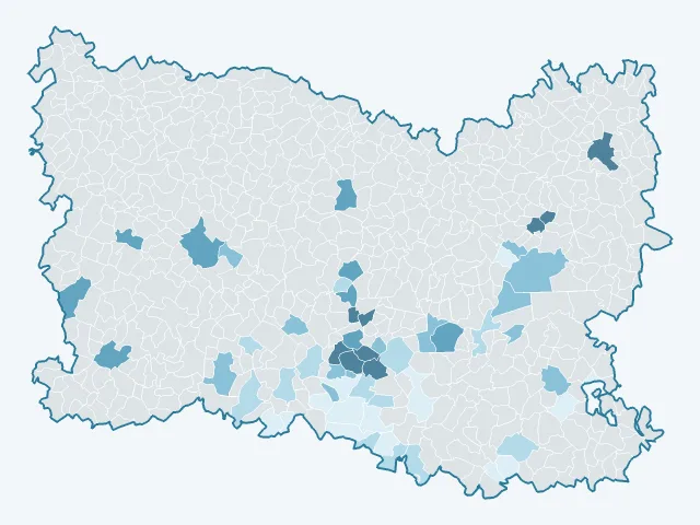 Carte du rendement locatif dans l'Oise (60)