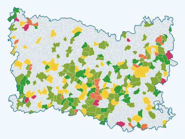 Carte du sentiment de sécurité dans l'Oise (60)