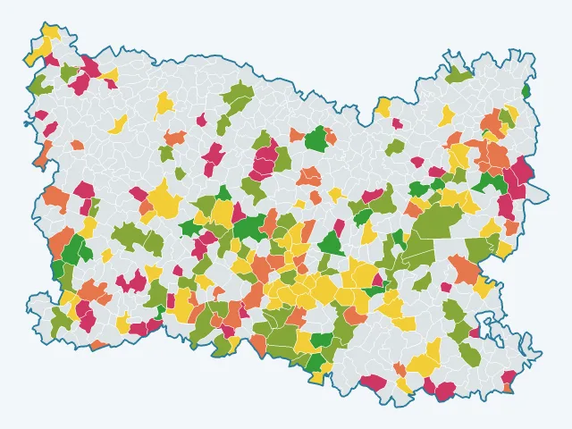 Carte de la vie pratique dans l'Oise (60)