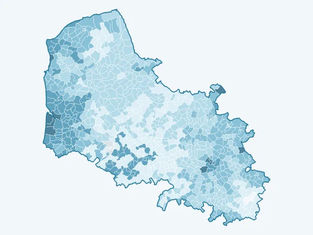 Carte des loyers dans le Pas-de-Calais (62)