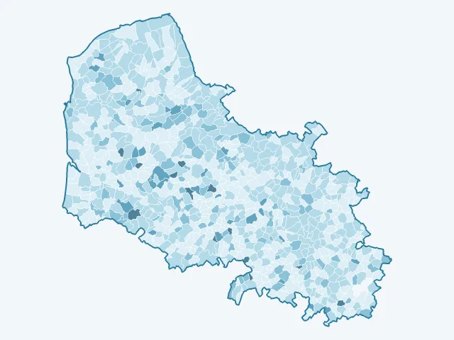 Carte du vote Anne Hidalgo dans le Pas-de-Calais (62)