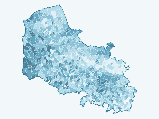 Carte du vote Emmanuel Macron dans le Pas-de-Calais (62)