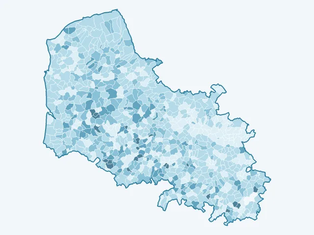 Carte du vote Jean Lassalle dans le Pas-de-Calais (62)