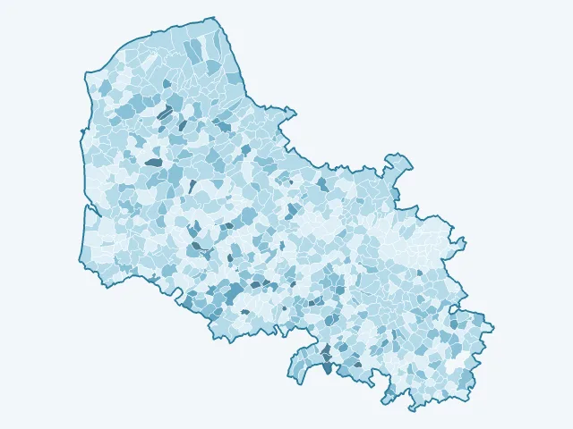 Carte du vote Nicolas Dupont-Aignan dans le Pas-de-Calais (62)