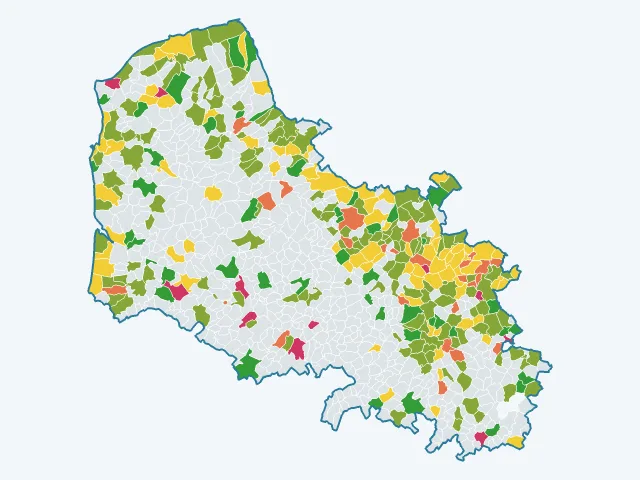 Carte du sentiment de sécurité dans le Pas-de-Calais (62)