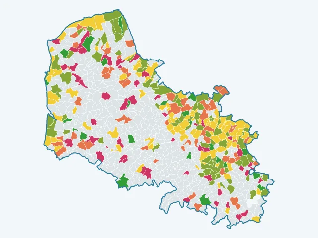 Carte de la vie pratique dans le Pas-de-Calais (62)