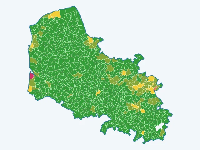 Carte des vols et dégradations dans le Pas-de-Calais (62)