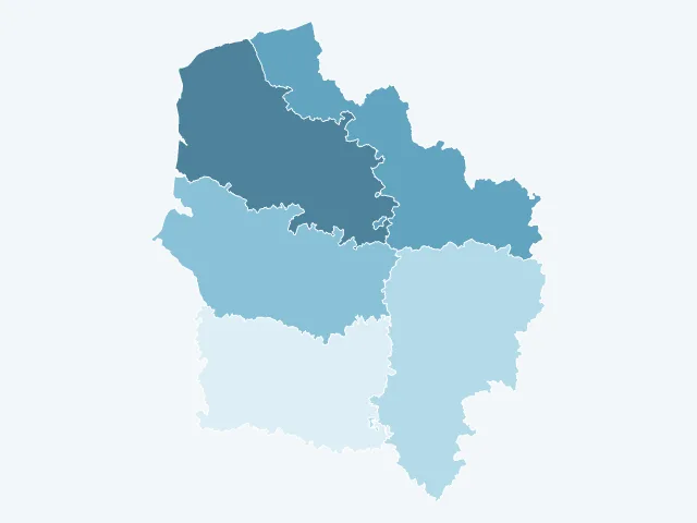 Carte du vote Anne Hidalgo dans les Hauts-de-France