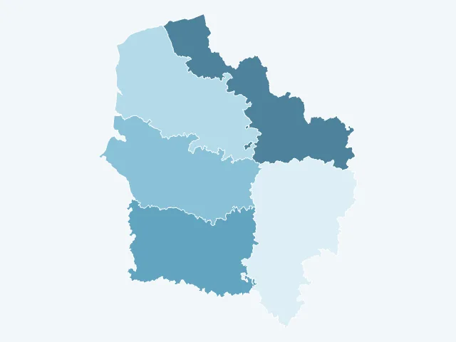 Carte du vote Jean-Luc Mélenchon dans les Hauts-de-France