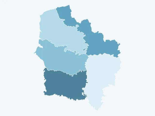 Carte de la population active dans les Hauts-de-France
