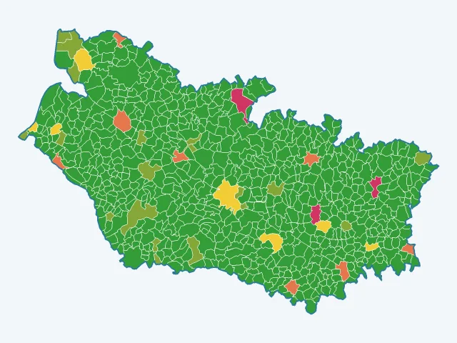 Carte des agressions physiques et sexuelles dans la Somme (80)