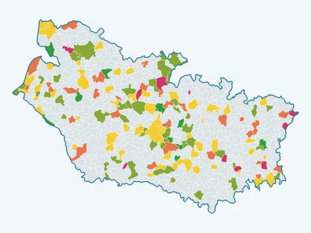 Carte de la satisfaction des habitants dans la Somme (80)