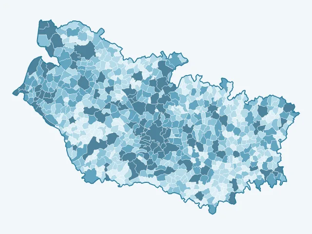 Carte du nombre d'habitants dans la Somme (80)