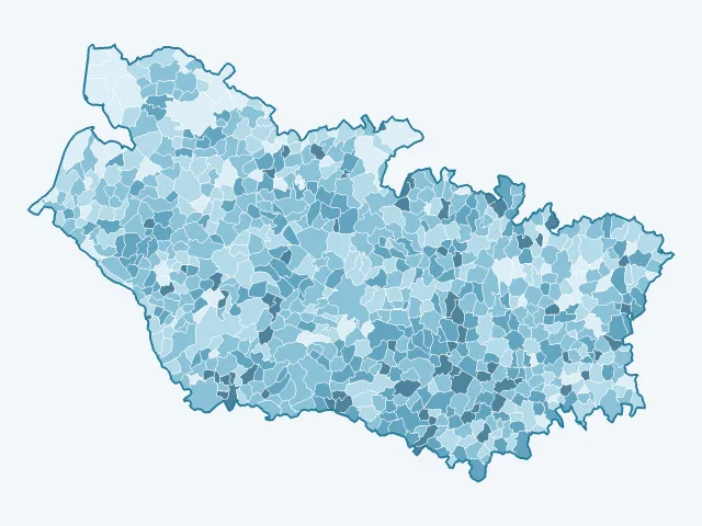 Carte de la population active dans la Somme (80)