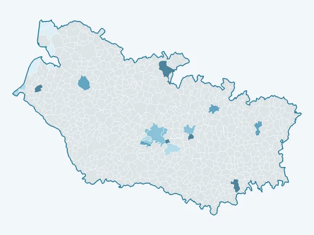 Carte du rendement locatif dans la Somme (80)
