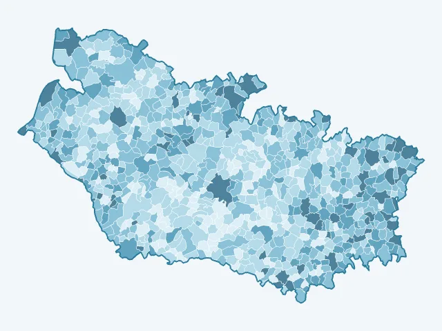 Carte du taux de chômage dans la Somme (80)